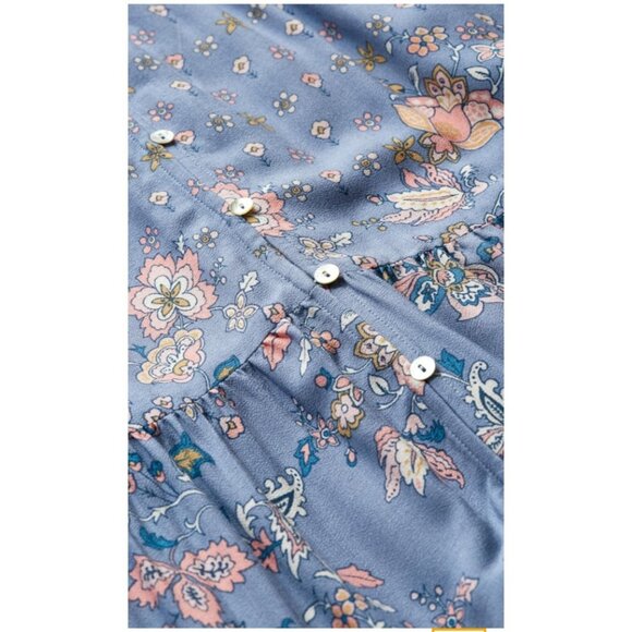 City Chic Willow Maxi Skirt Women's 18 Blue Angel Floral Pastel Boho Pull On NWT - Picture 5 of 7